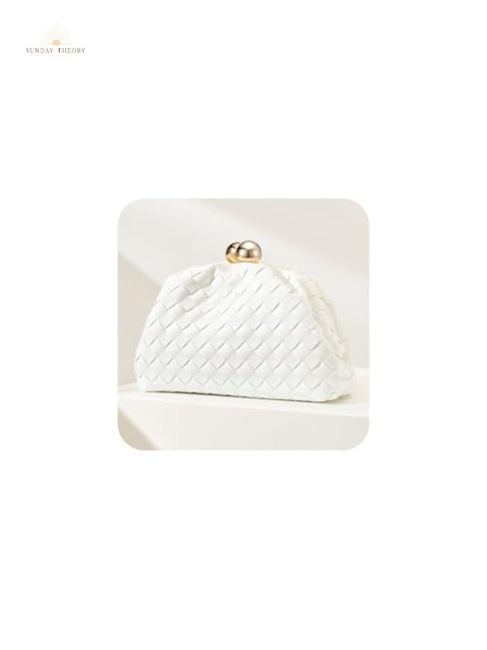 Woven Clutch Purse for Women with Detachable Chain Strap